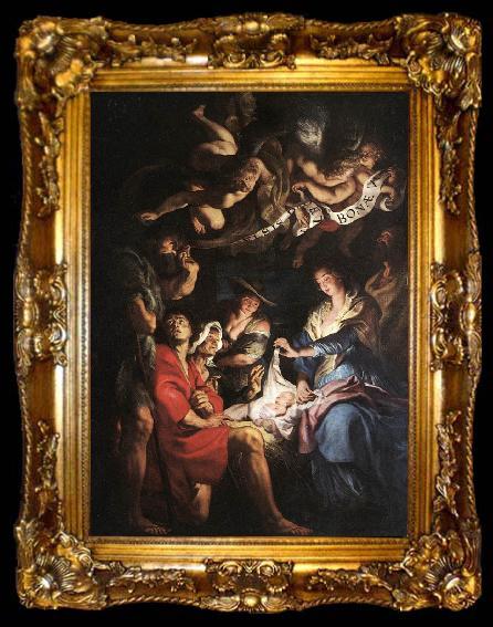framed  RUBENS, Pieter Pauwel Adoration of the Shepherds af, ta009-2